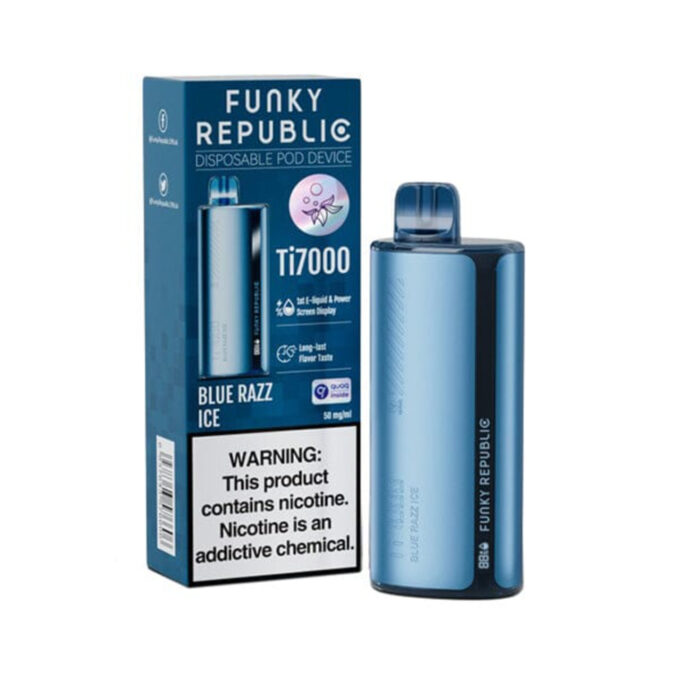 Funky Republic Ti7000 Disposable Vape- Blue razz