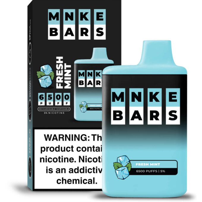 MNKE Bars Disposable (6500 Puffs)- Fresh Mint