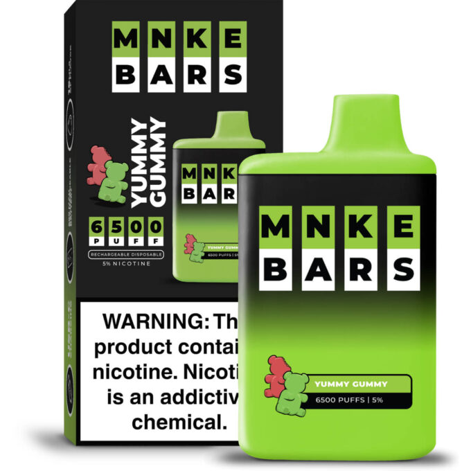 MNKE Bars Disposable (6500 Puffs) - Yummy Gummy