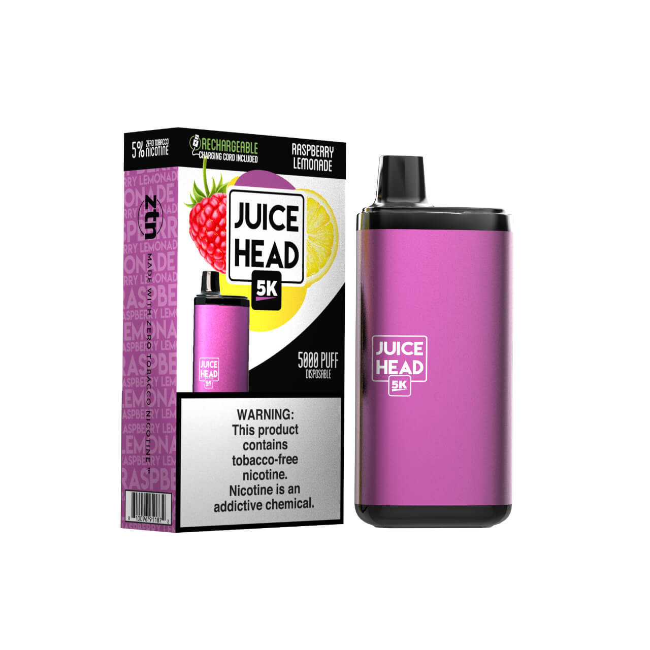 Juice Head Bars 50MG ZTN Disposable Device - rasberry lemonade