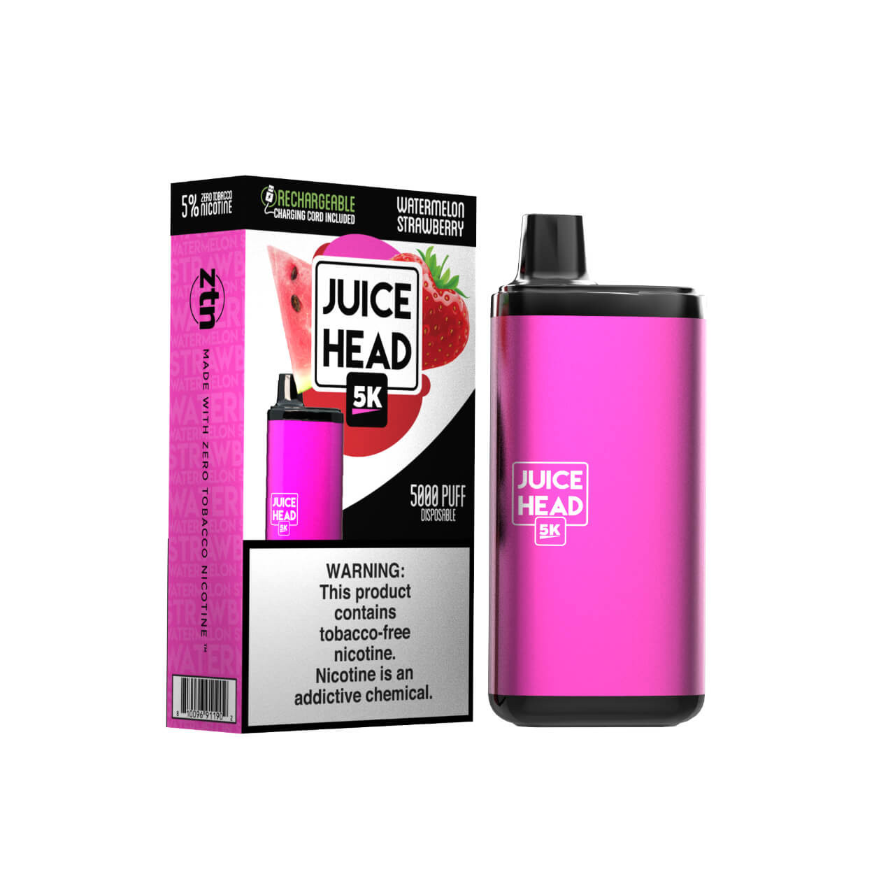 Juice Head Bars 50MG ZTN Disposable Device - watermelon strawberry
